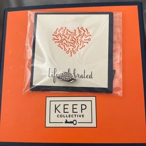 Keep Collective pave leaf charm